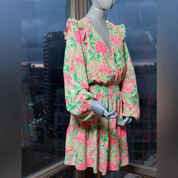 🆕 LILLY PULITZER 🧿 NWT Taviana Stretch Dress Coming in Hot Blue Horizon, Sz 12 - Picture 5 of 16